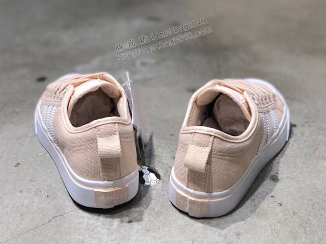 Adidas女鞋 EF1877 真標版本 阿迪達斯三葉草 半截式包膠鞋頭校園百搭休閒帆布女板鞋  hdx13334